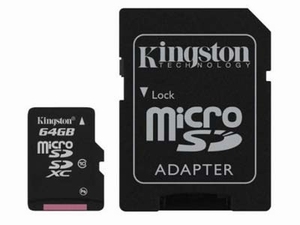 Kingston 64 GB Micro SDXC Class 10 geheugenkaart