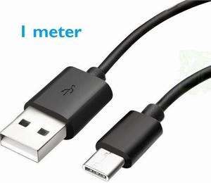USB C Kabel - 1 mtr Zwart